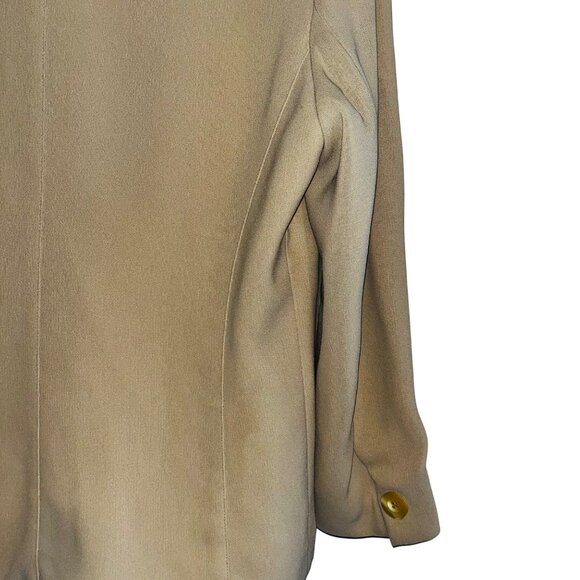 Tahari Petite Womens Two-Piece Suit Set Size M Beige 100% Polyester Buttoned Jac - Picture 8 of 16